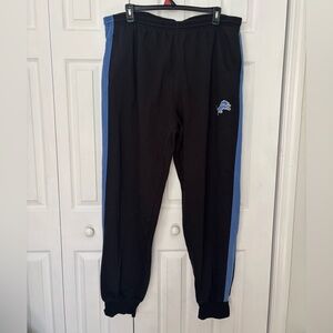 Majestic Black Joggers with Blue Stripes